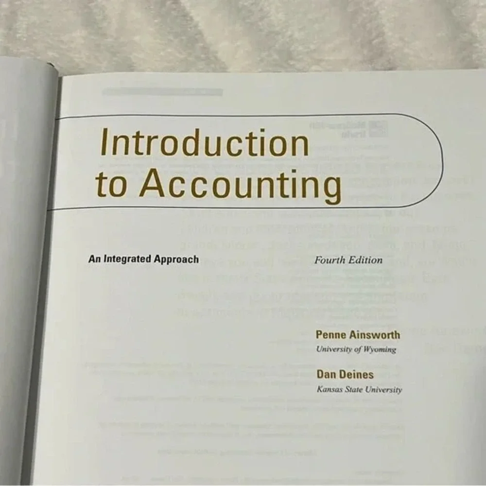 Introduction to Accounting An Integrated Approach Penne Ainsworth Textbook